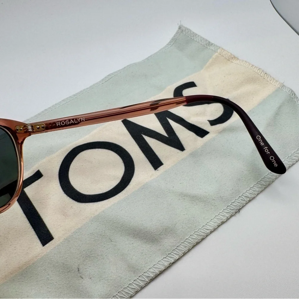 TOMS Rosalyn Pink Crystal Glasses NO LENSES